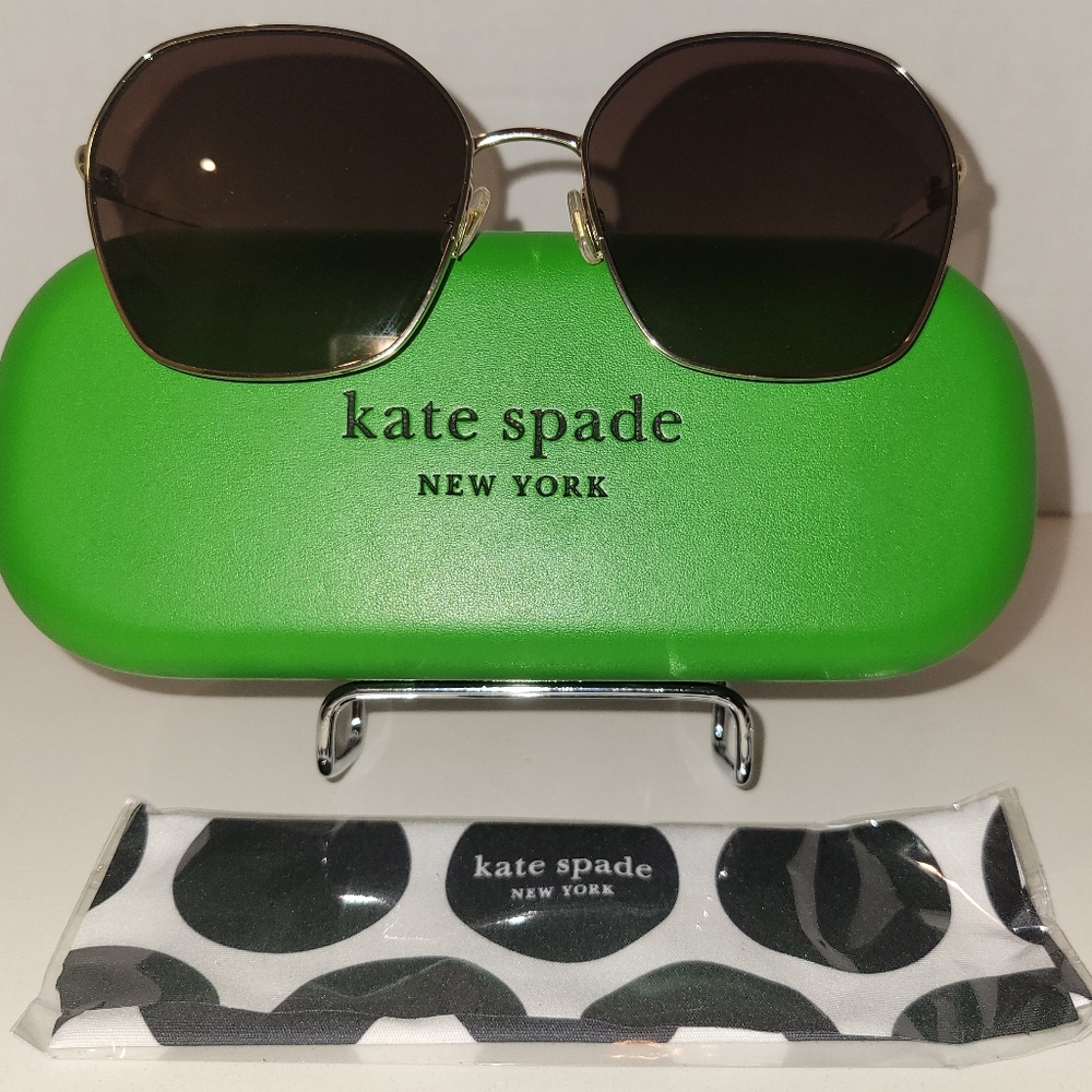 NWOT KATE SPADE "HELLO SUNSHINE" Sunglasses - Black & Silver
